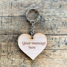 Load image into Gallery viewer, Heart Shaped Keyring With Personalised Message

