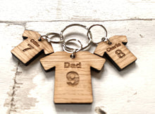 Load image into Gallery viewer, Personsalised Football Shirt Keyrings

