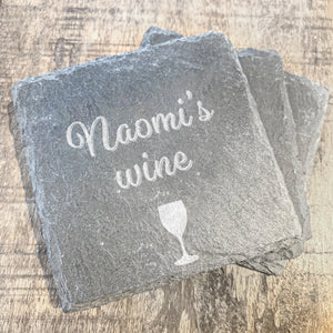 Slate Coaster Wine Glass
