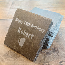 Load image into Gallery viewer, 18th Birthday Pint Glass Slate Coaster
