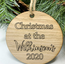 Load image into Gallery viewer, Personalised Christmas Bauble Christmas At The ... Family Name
