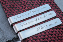 Load image into Gallery viewer, Groomsmen Tie Clip With Initials Engraved On Back
