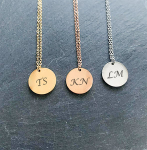 Pendant Necklace With Initials