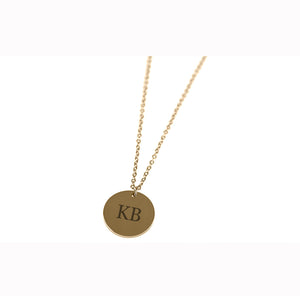 Personalised Necklace Initials Front Date Back - Bridesmaid Gift, Valentines, Girlfriend, Mother&#39;s Day
