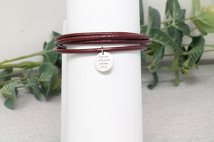 Personalised Bracelet &#39;Love You to the Moon and Back&#39; With Initials Engraved - Gift for Partner, Present for Husband, Wife