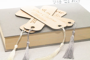 Personalised Wooden Bookmark Custom Message - Engraved Gift for Partner, Booklover, Boyfriend, Girlfriend
