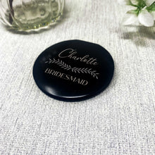 Load image into Gallery viewer, Engraved Custom Name Compact Mirror - Bridesmaid, Maid of Honour, Wedding Gift
